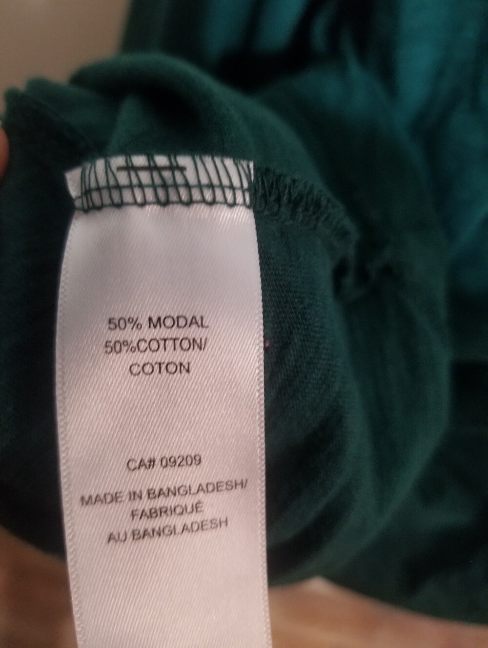 Cleo Large Petite Teal Long Sleeve Scoop Neck Top - Picture 4 of 5